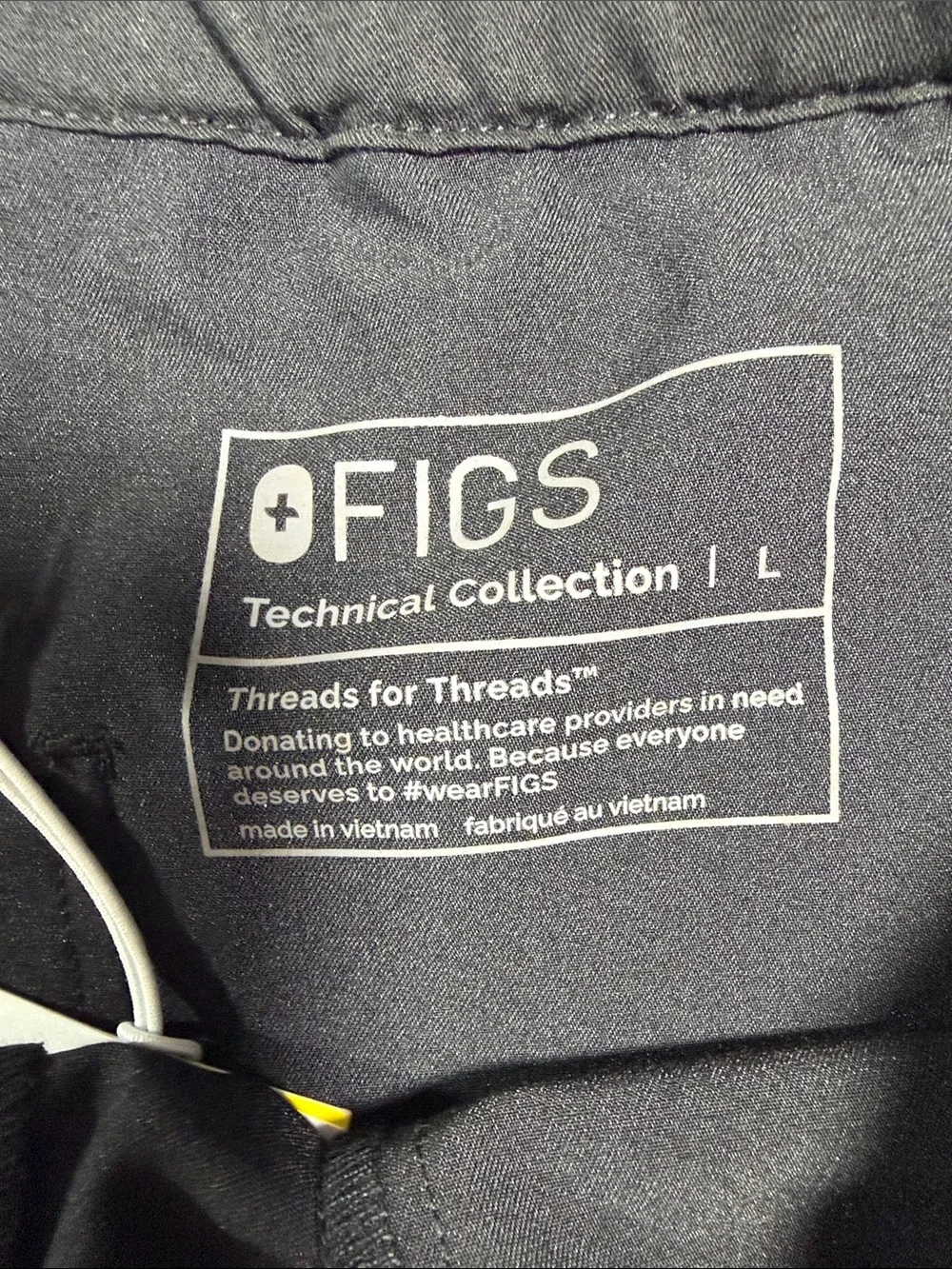 Figs Pisco Straight-Leg Black Scrub Men’s Pant Size Large NWT